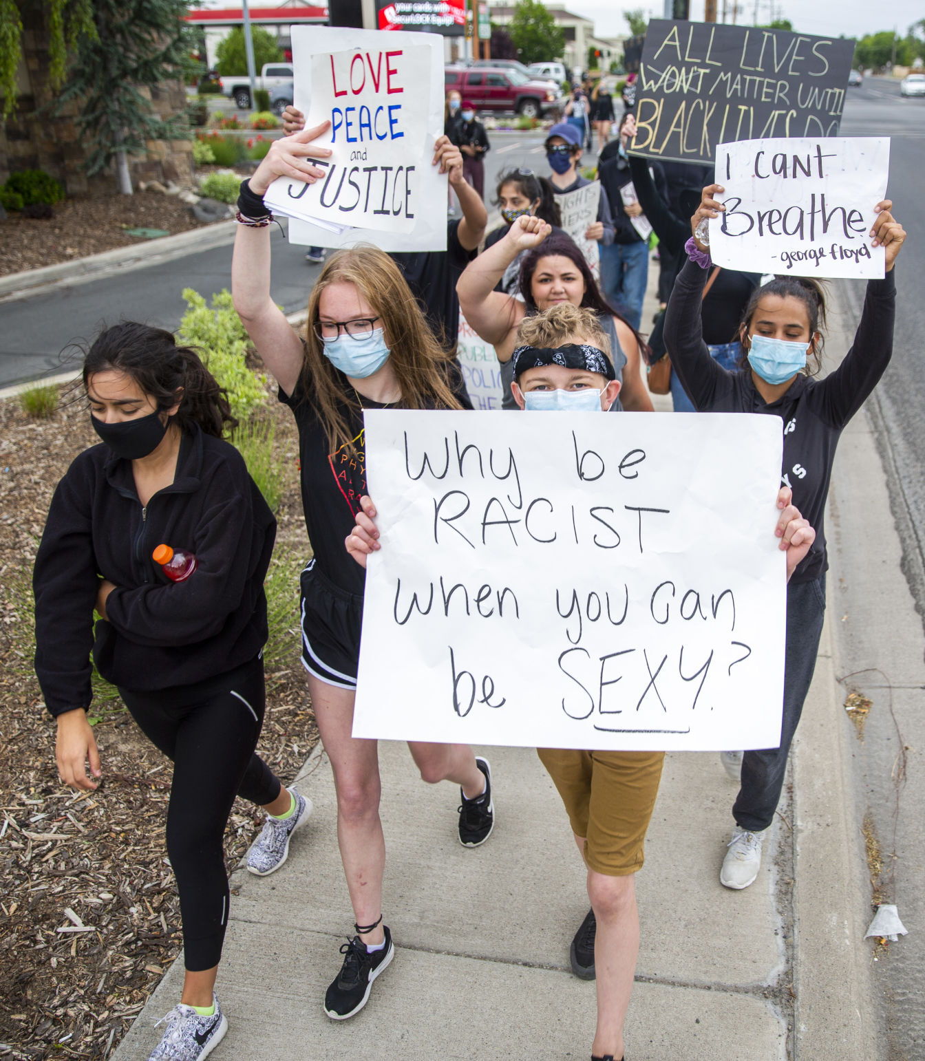 Citizens gather to protest police brutality